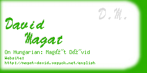 david magat business card